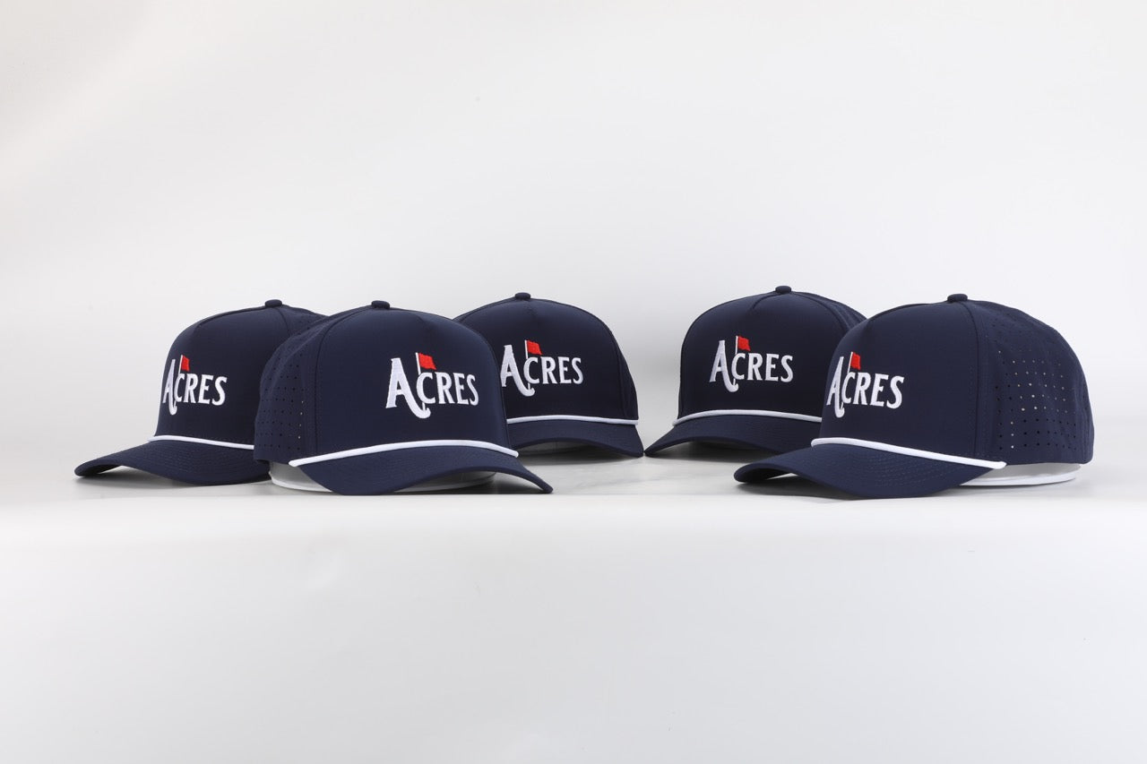 Acres Golf Rope Hat Navy/White